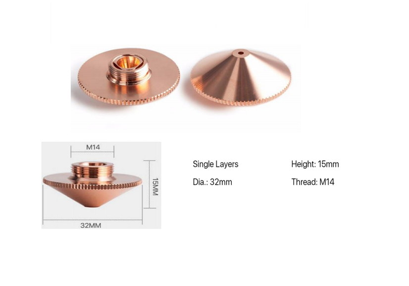 single layer laser nozzle