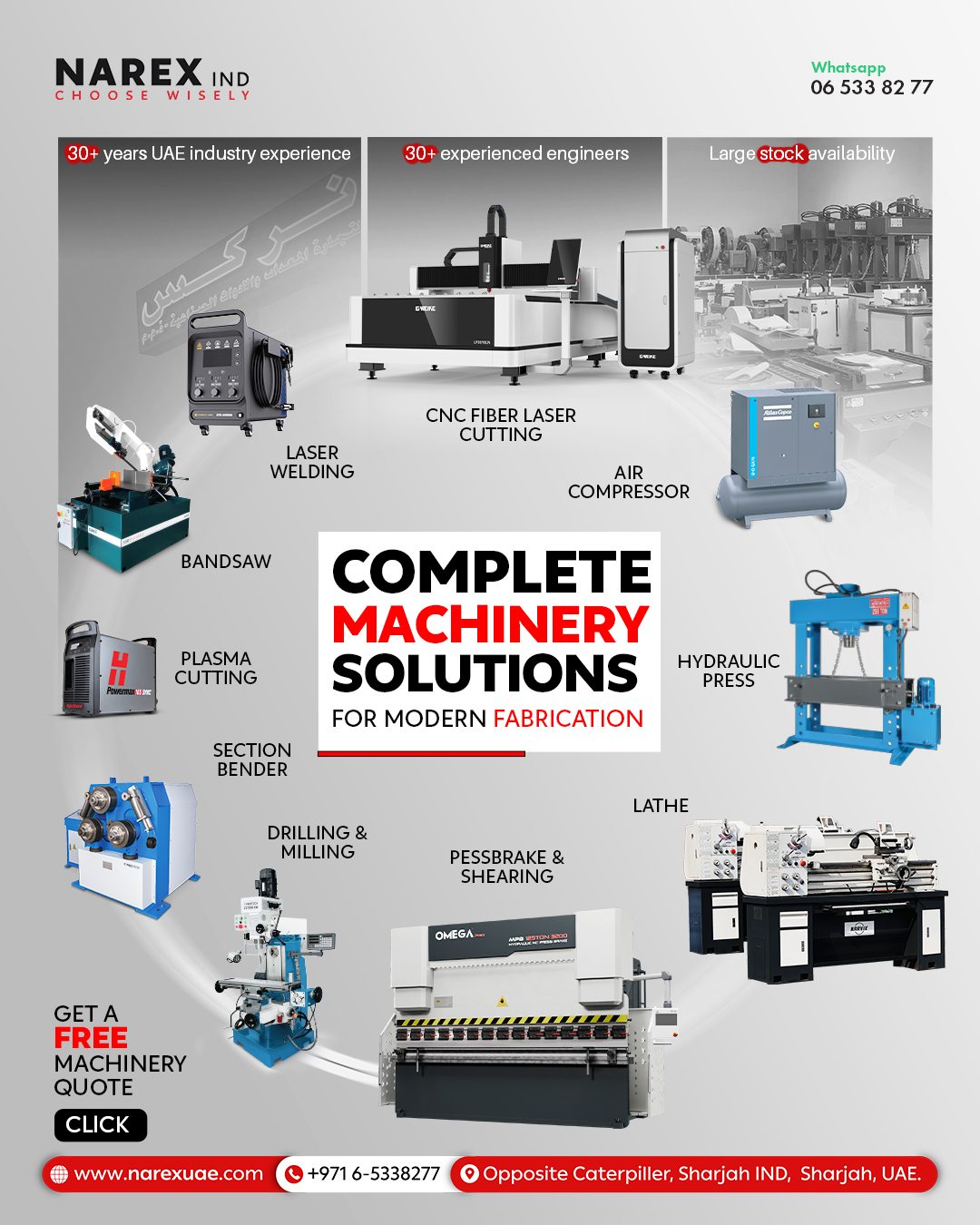 Industrial equipment supplier in Sharjah
